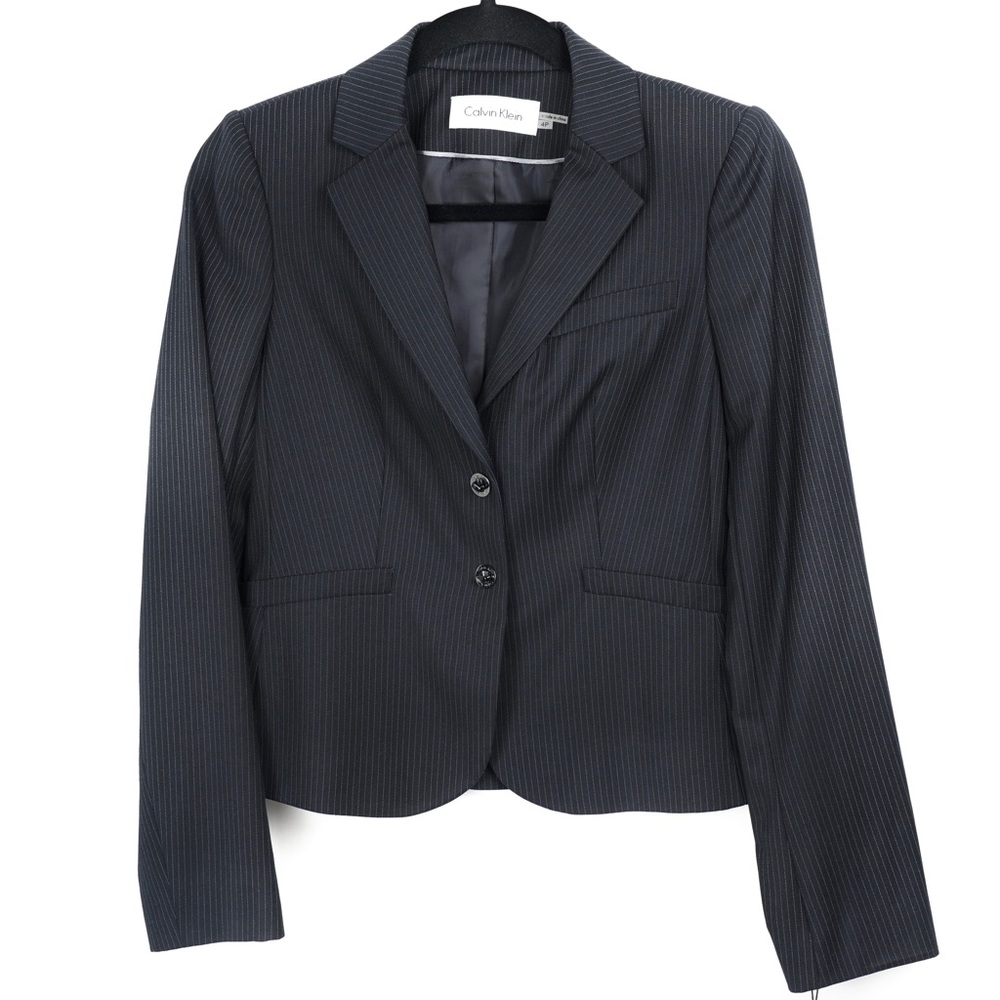 Calvin Klein Navy Striped Blazer